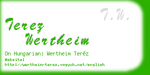 terez wertheim business card